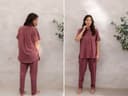 Pyjamabroek dames jersey evening rose