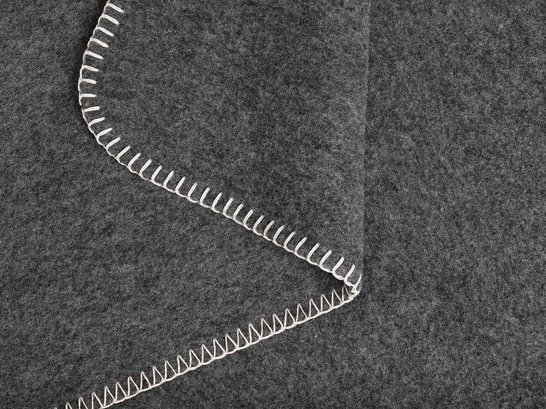 Babydeken merinowol charcoal 75x100