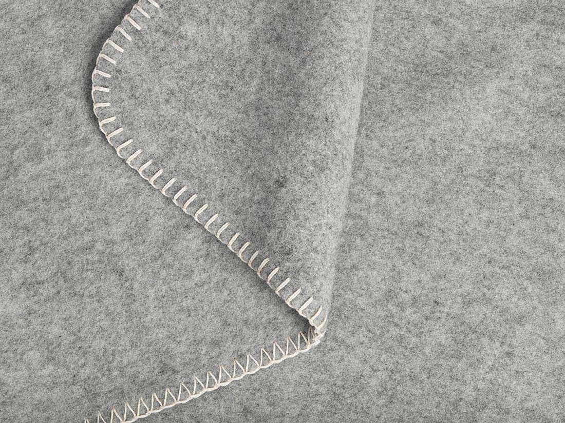 Babydeken merinowol grey melange 75x100