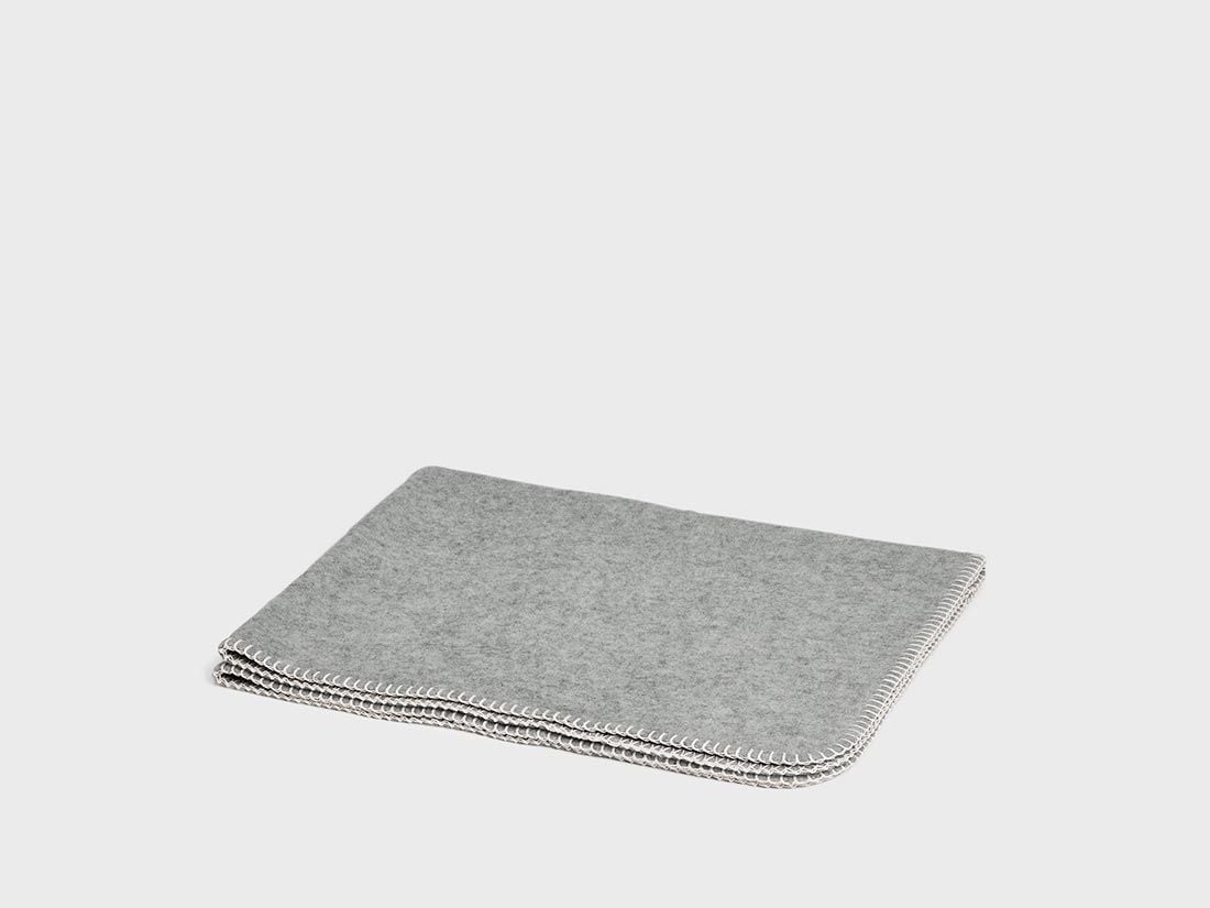 Babydeken merinowol grey melange 75x100