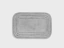 Tapis de bain ovale gris brumeux 60x90
