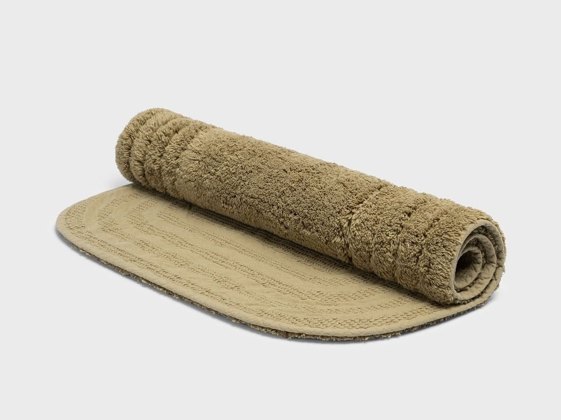 Badmat ovaal olive green 60x90