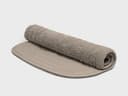 Tapis de bain ovale taupe chaud 60x90