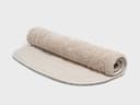 Tapis de bain ovale blanc sable 60x90