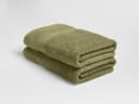 Douchelakens terry olive green 70x140 - 2 st