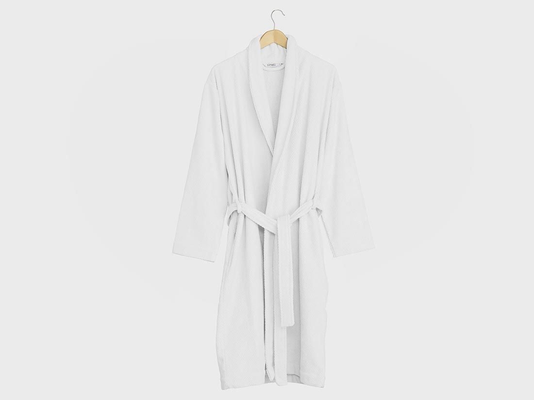 Badjas mini dots pure white