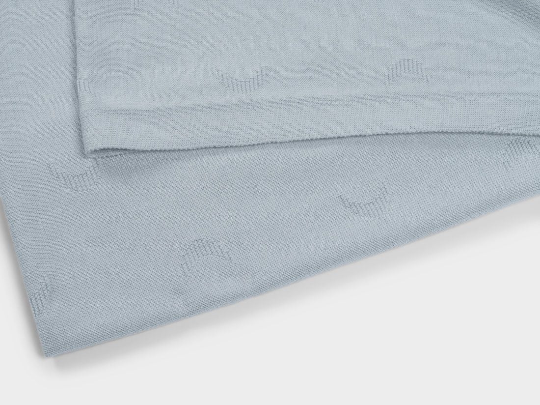 Babydeken katoen moon faded blue 75x100