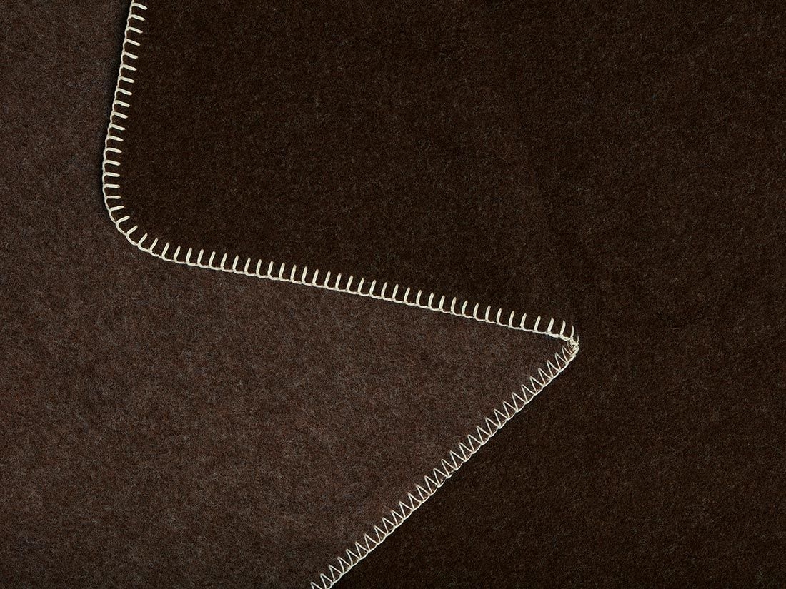 Merinowollen deken chestnut 150x220