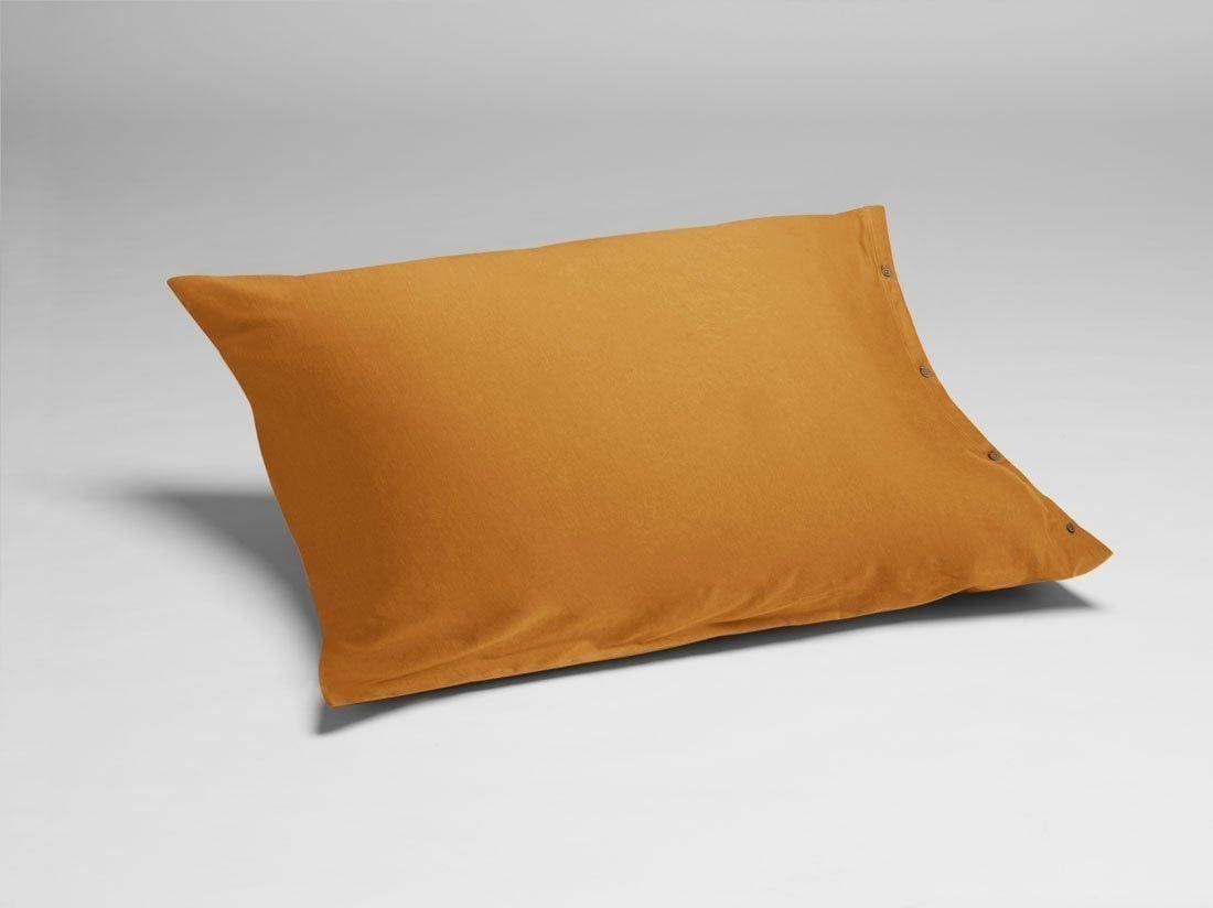 Taie d'oreiller jersey jaune tournesol 60x70