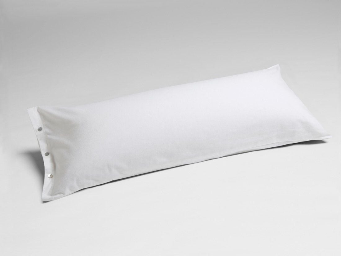 Taie d'oreiller flanelle de coton blanc pur 40x80