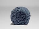 Drap-housse flanelle de coton bleu denim