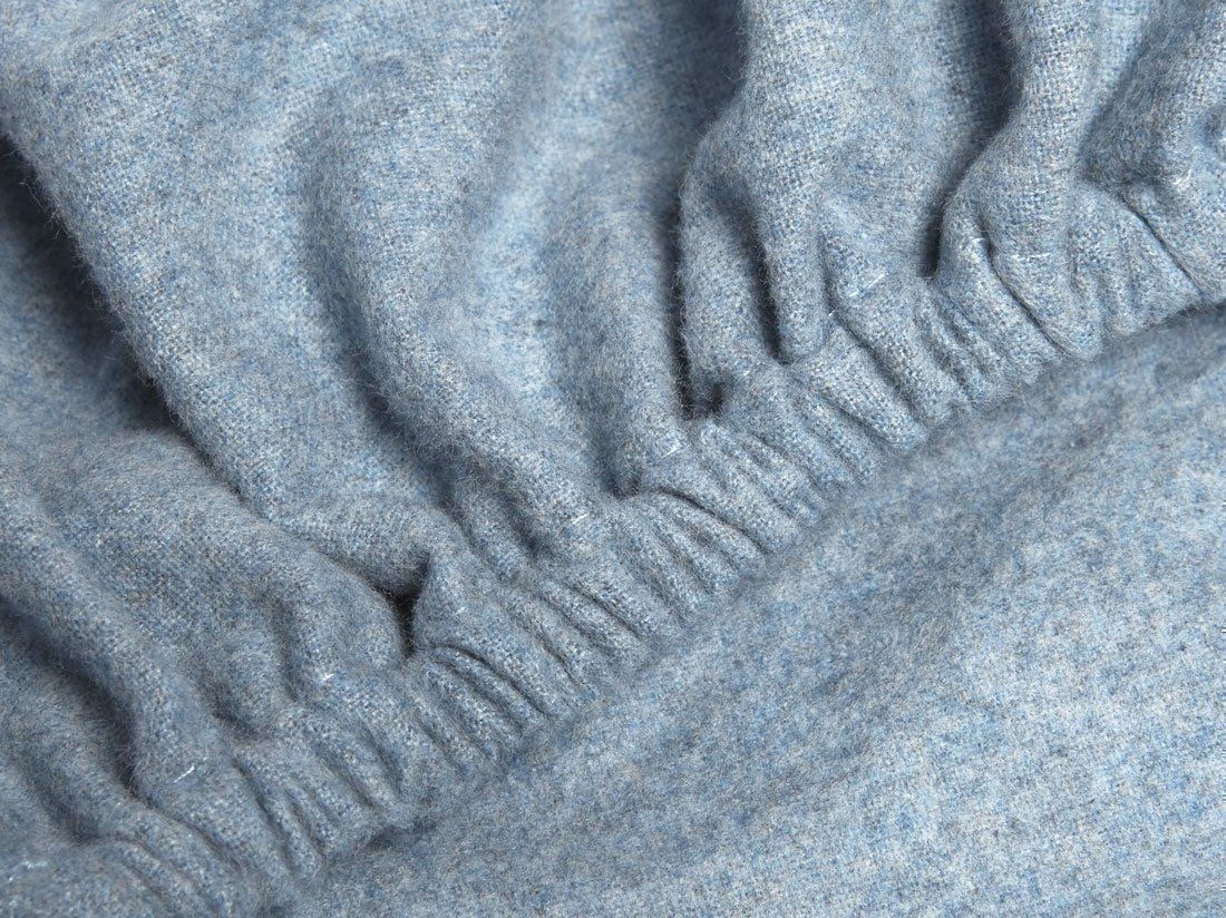 Hoeslaken flanel light blue