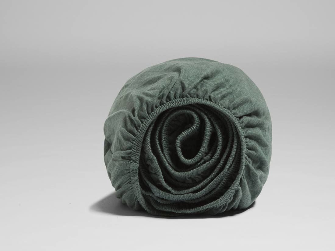 Hoeslaken jersey pine green