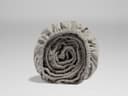 Drap-housse flanelle de coton marron pierre