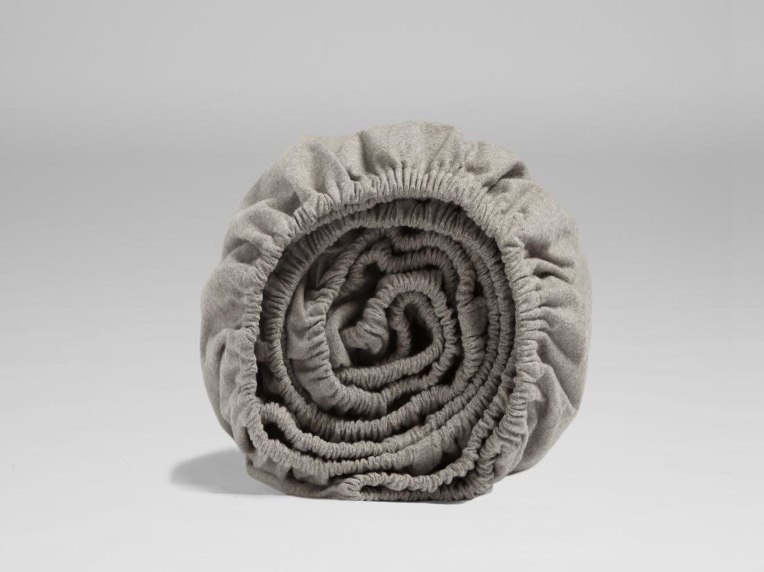 Hoeslaken flanel stone brown