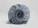 Hoeslaken katoen TENCEL™ blue chambray
