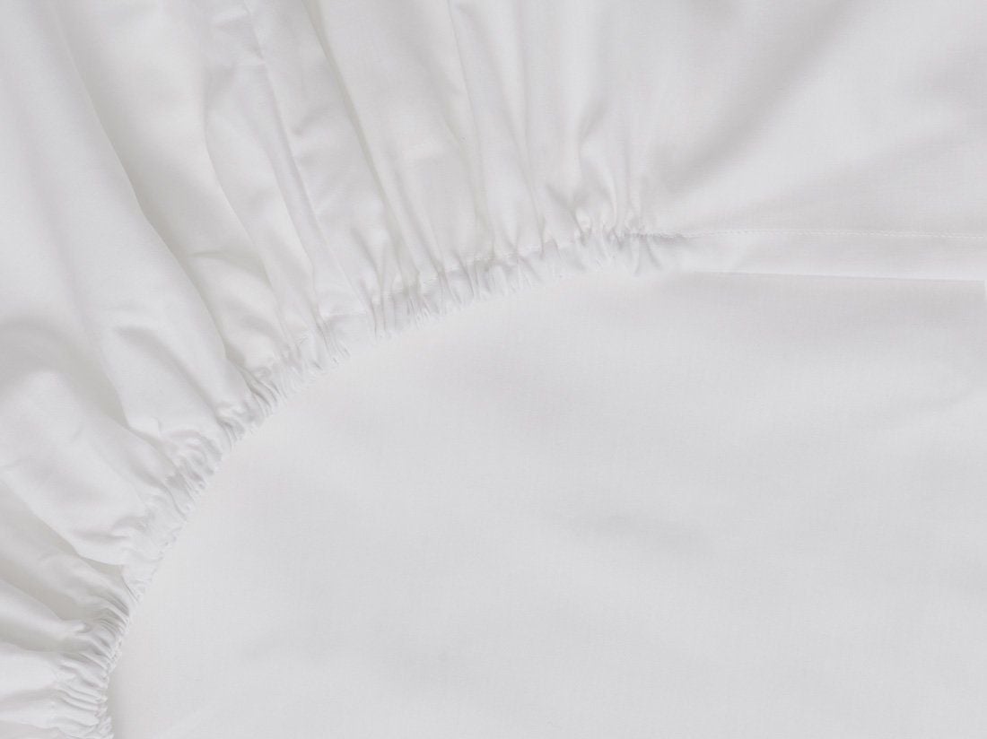 Hoeslaken katoen Tencel™ pure white