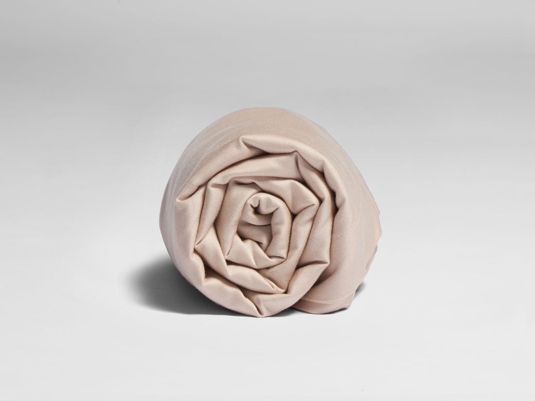 Kinderlaken katoen satijn dusty rose