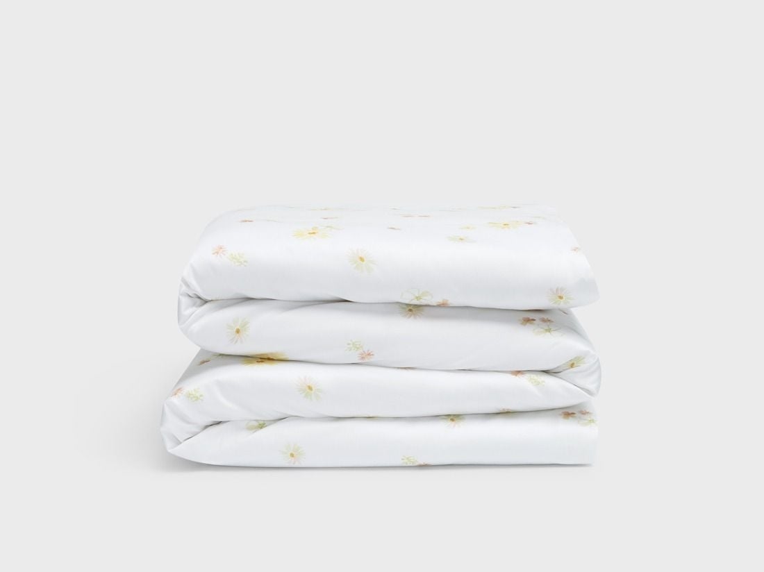 Housse de couette enfant satin de coton vallée fleurie