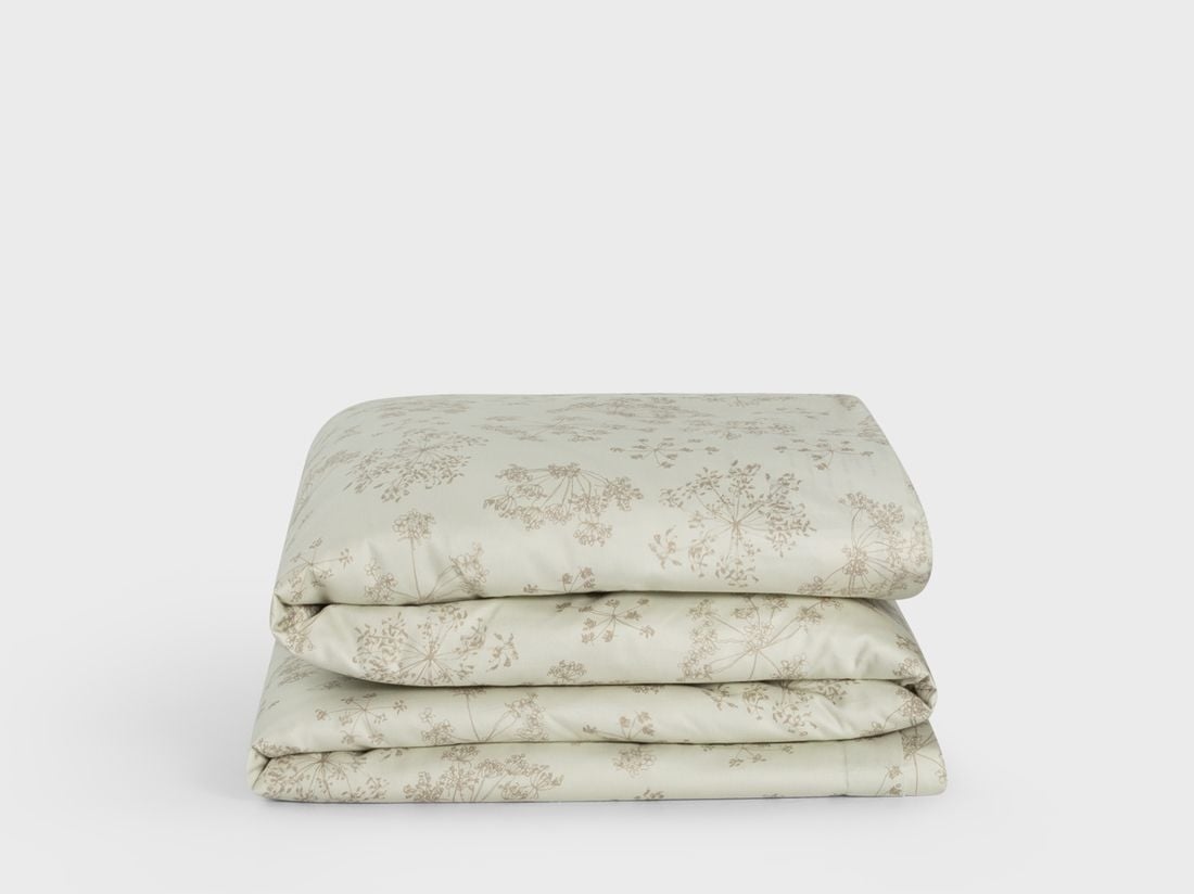 Housse de couette enfant satin de coton fleur naturelle 100x135