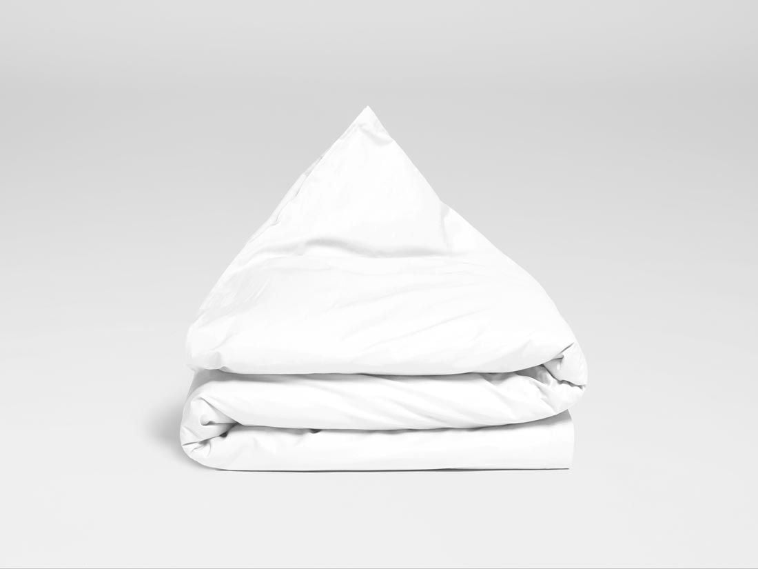 Housse de couette enfant satin de coton blanc pur