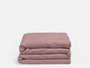Housse de couette enfant flanelle de coton chambray mauve