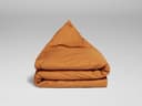 Housse de couette enfant percale de coton jaune ocre