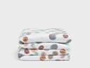 Housse de couette enfant satin de coton touches d’aquarelle multicolore