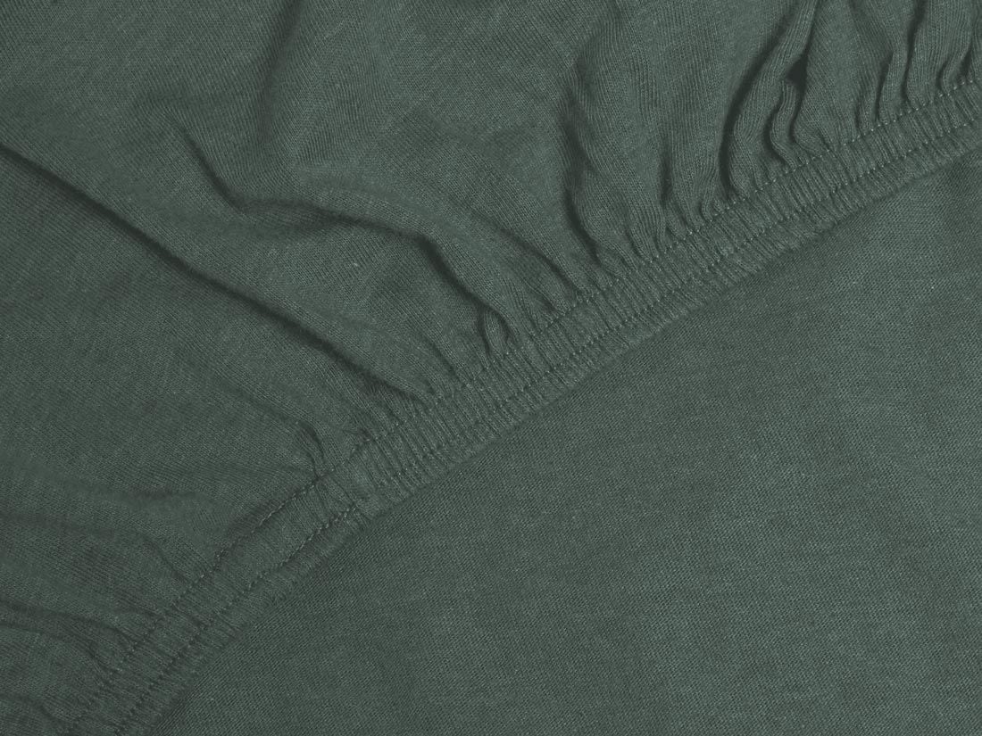 Kinderhoeslaken jersey pine green