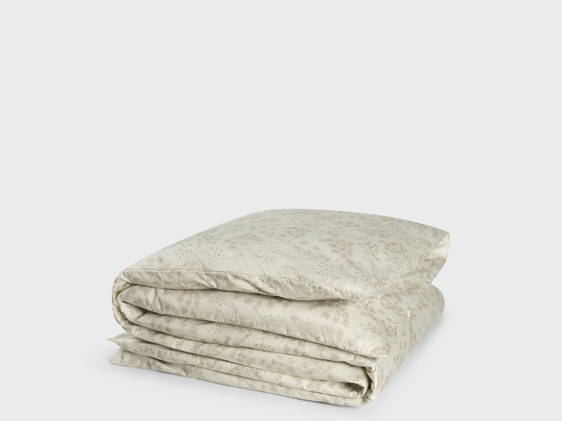 Housse de couette satin de coton fleur naturelle 240x220