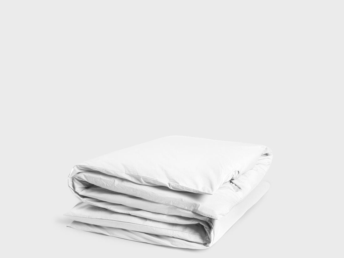 Housse de couette percale de coton blanc pur
