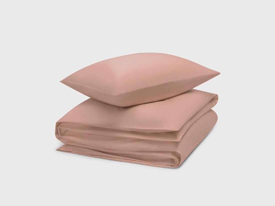 Parure de lit satin de coton rose cosmos