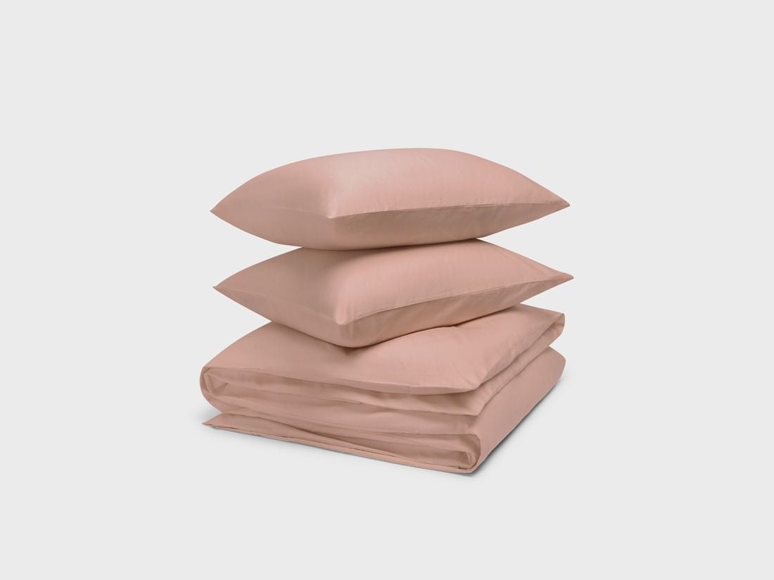 Parure de lit satin de coton rose cosmos