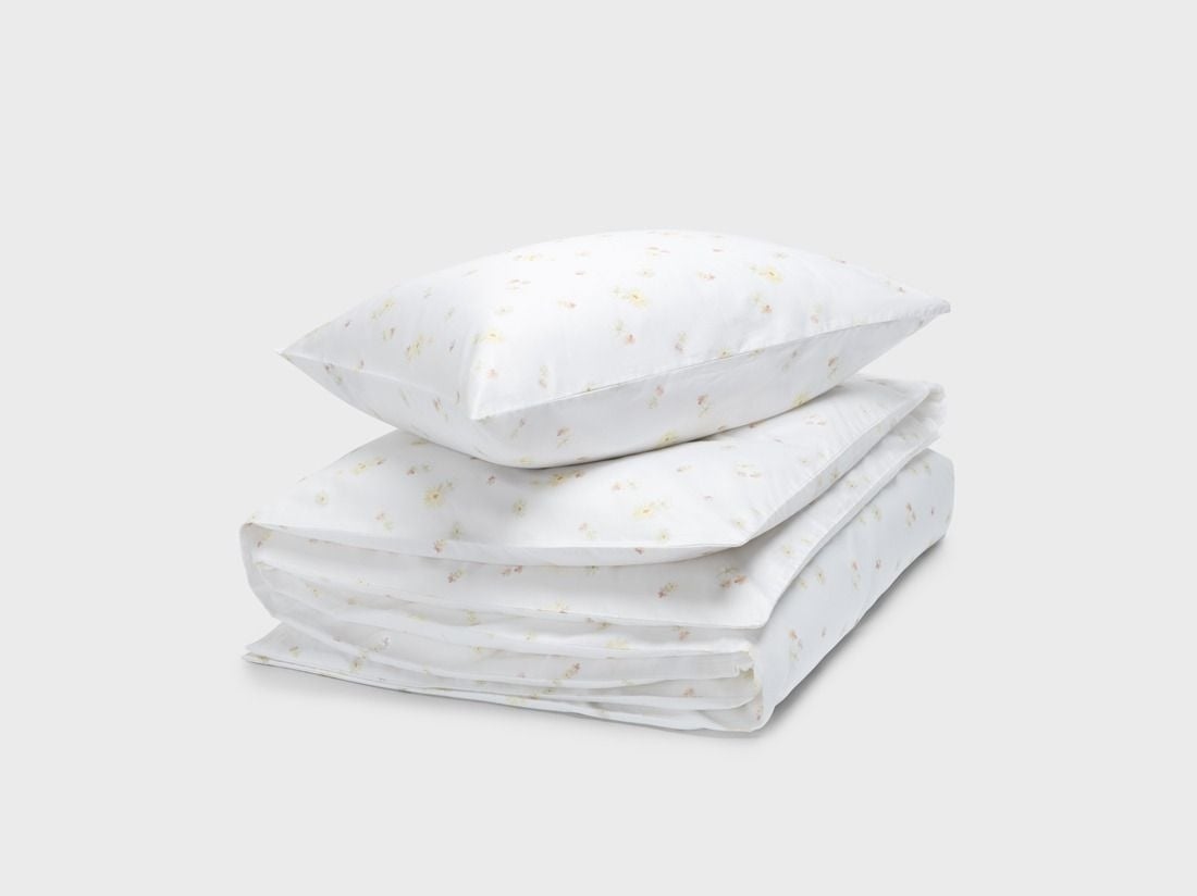 Parure de lit satin satin de coton vallée fleurie