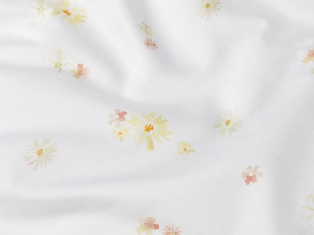 Parure de lit satin satin de coton vallée fleurie