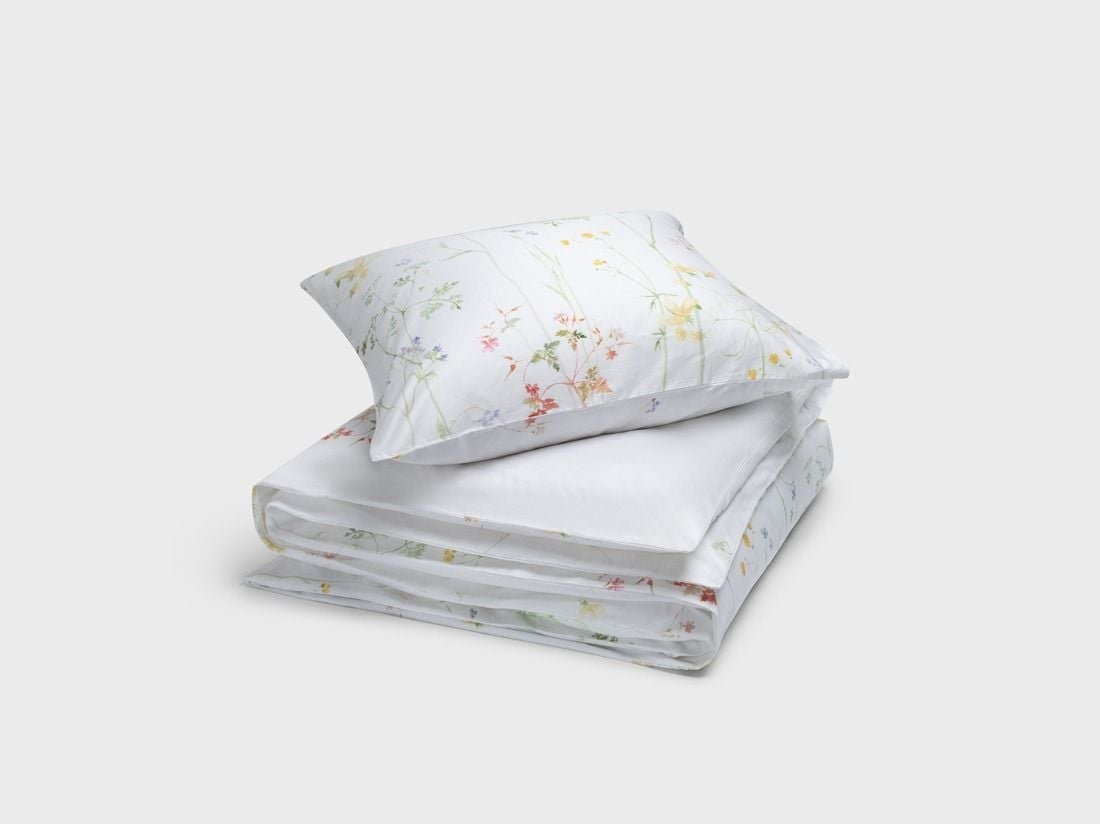 Parure de lit satin de coton fleurs sauvages