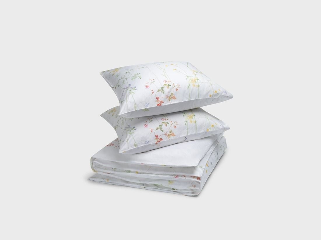 Parure de lit satin de coton fleurs sauvages