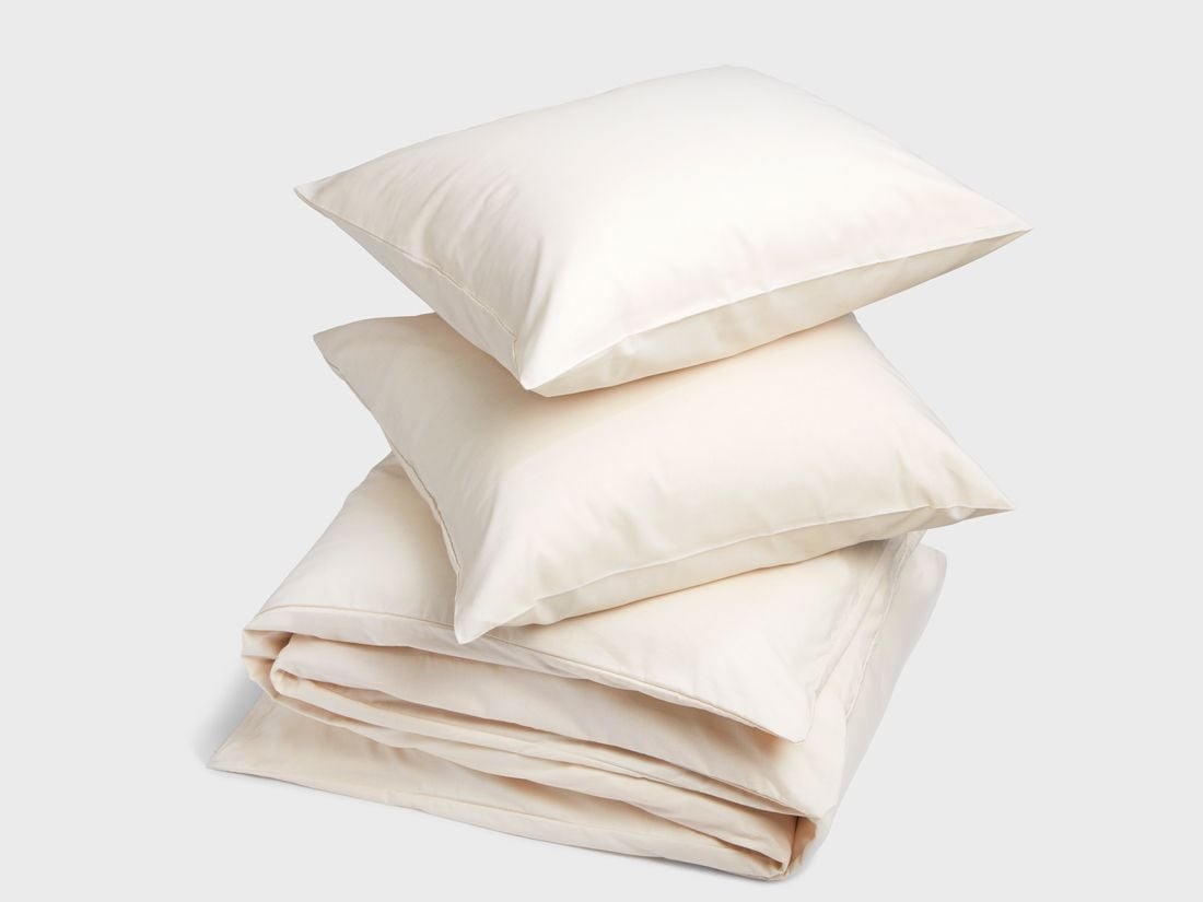 Dekbedovertrek katoen TENCELâ„¢ latte chambray