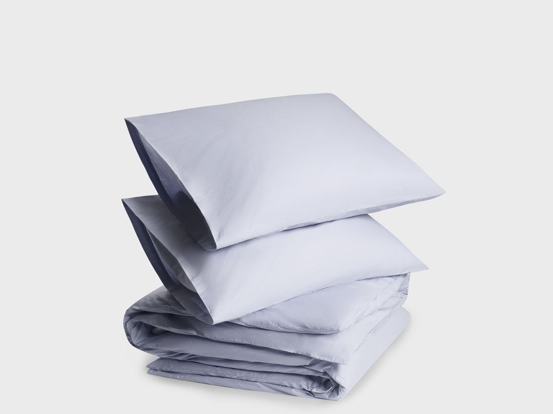 Dekbedovertrek percal katoen lavender blue