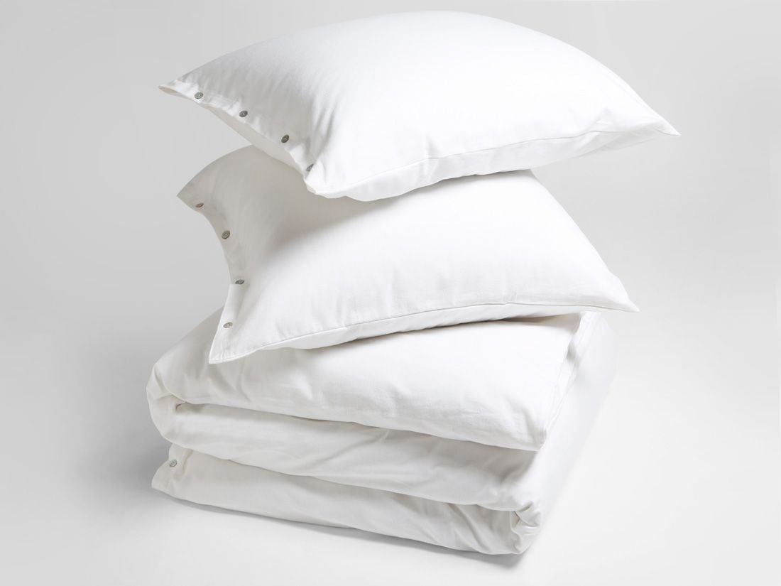 Dekbedovertrek flanel pure white