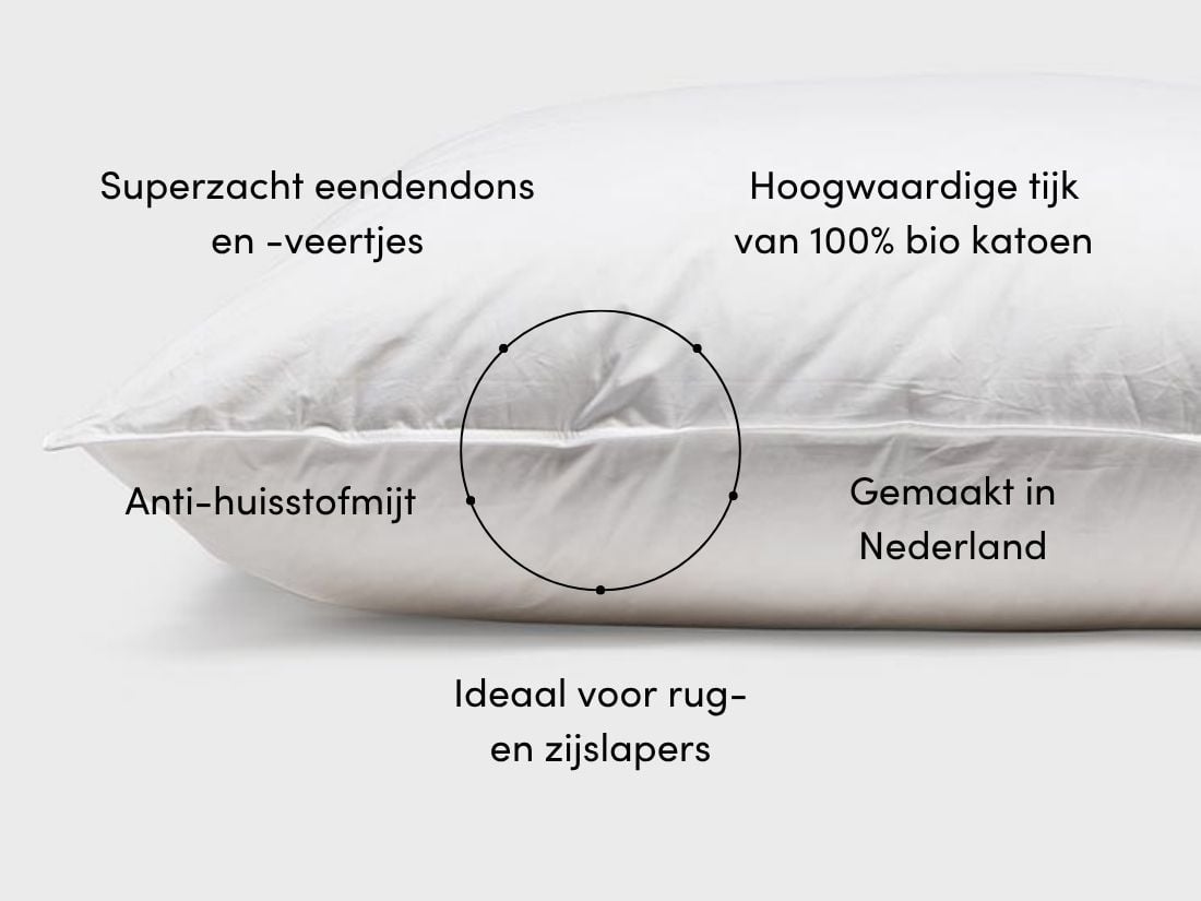 Kussen dons 50x60 medium