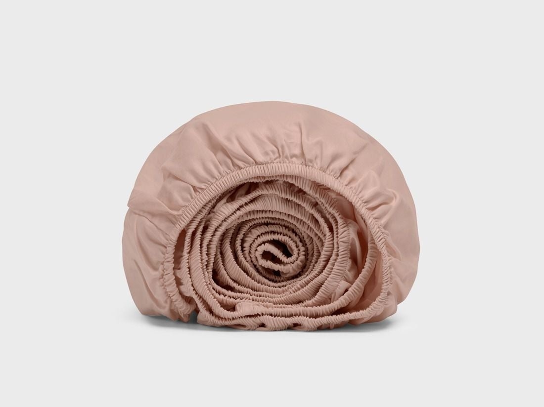 Drap-housse satin de coton rose cosmos