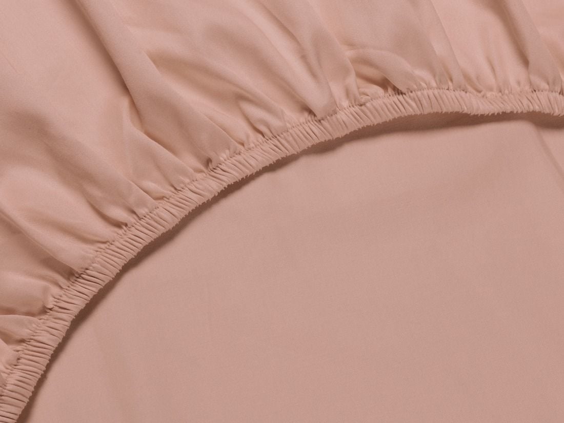 Drap-housse satin de coton rose cosmos