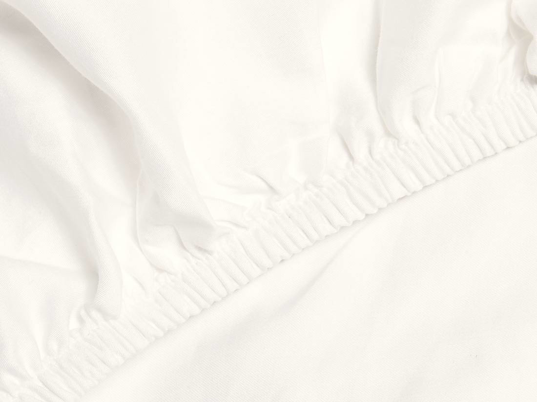 Hoeslaken topper katoen satijn warm white