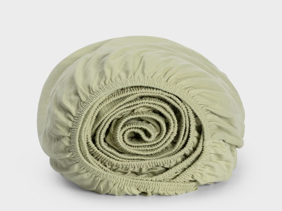 Drap-housse enfant jersey vert pistache 60x120x15