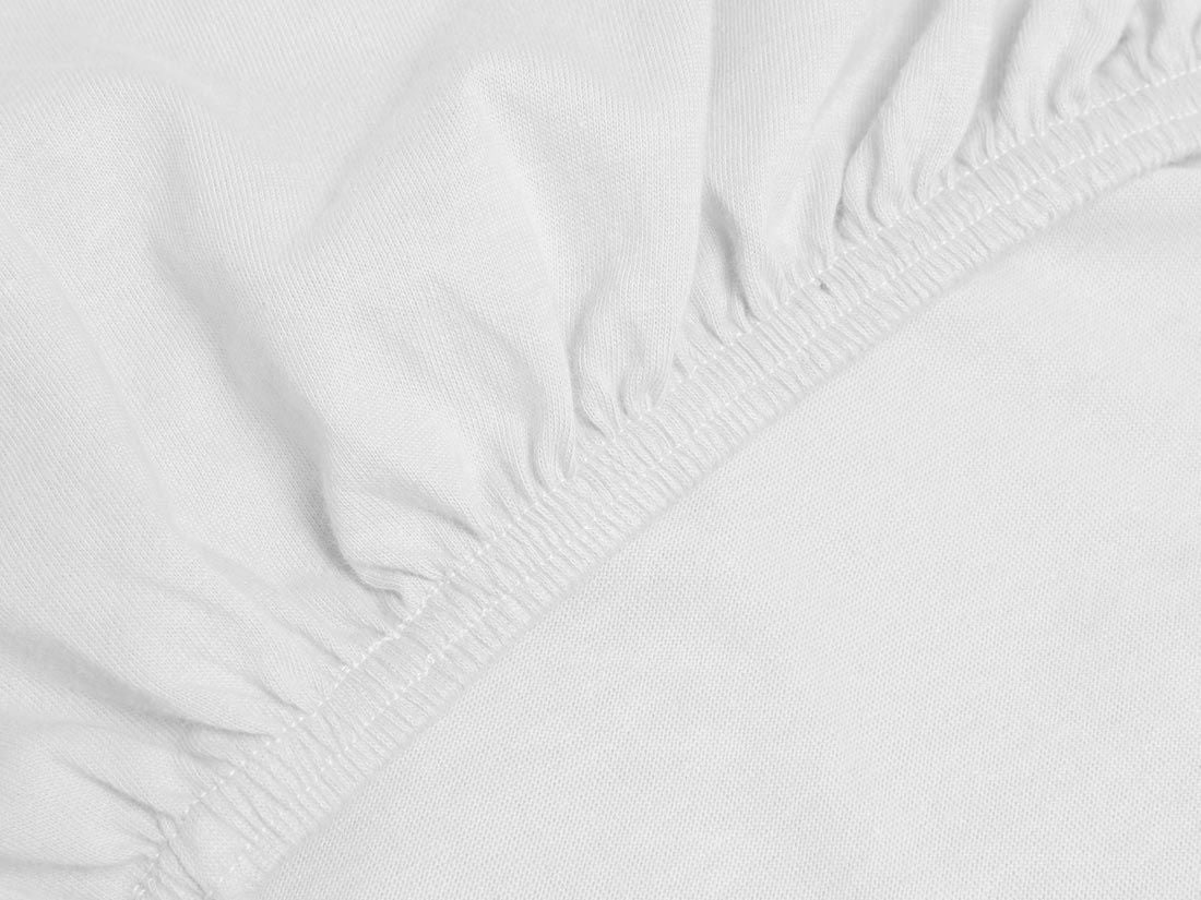 Drap-housse surmatelas jersey blanc pur