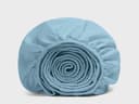 Drap-housse enfant percale de coton bleu lagon