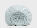 Drap-housse enfant percale de coton bleu pétillant