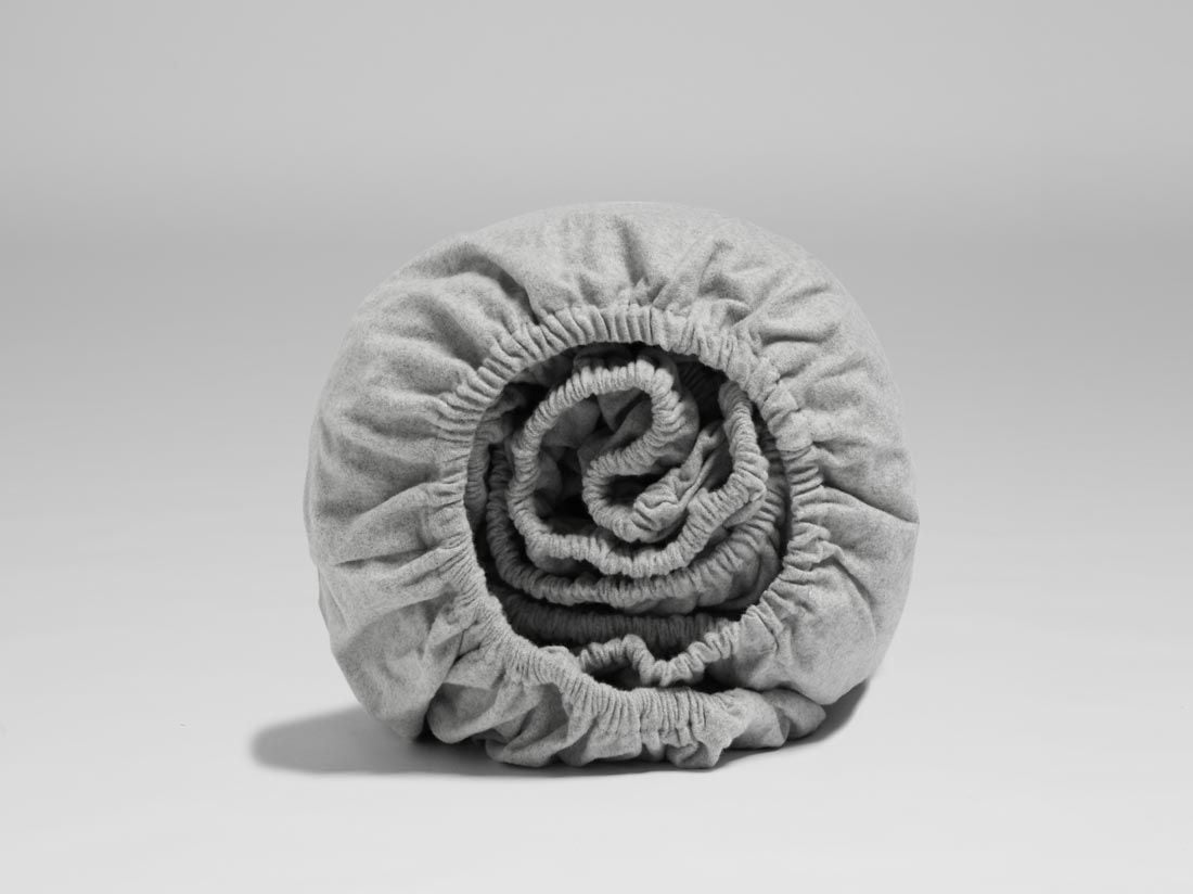 Hoeslaken flanel light grey