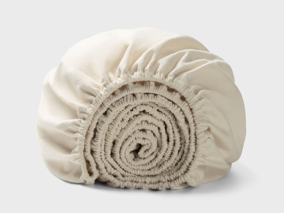 Hoeslaken flanel natural